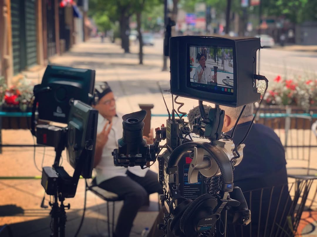 Branded content interview shoot on location